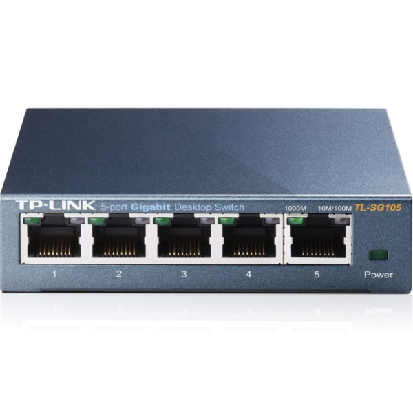 TP-LINK Switch TL-SG105, 5 port, 10/100/1000 Mbps, Steel Case
