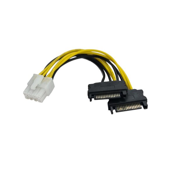 POWERTECH καλώδιο EPS 8pin σε 2x SATA 15pin CAB-W039